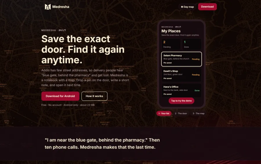 Medresha - dark theme