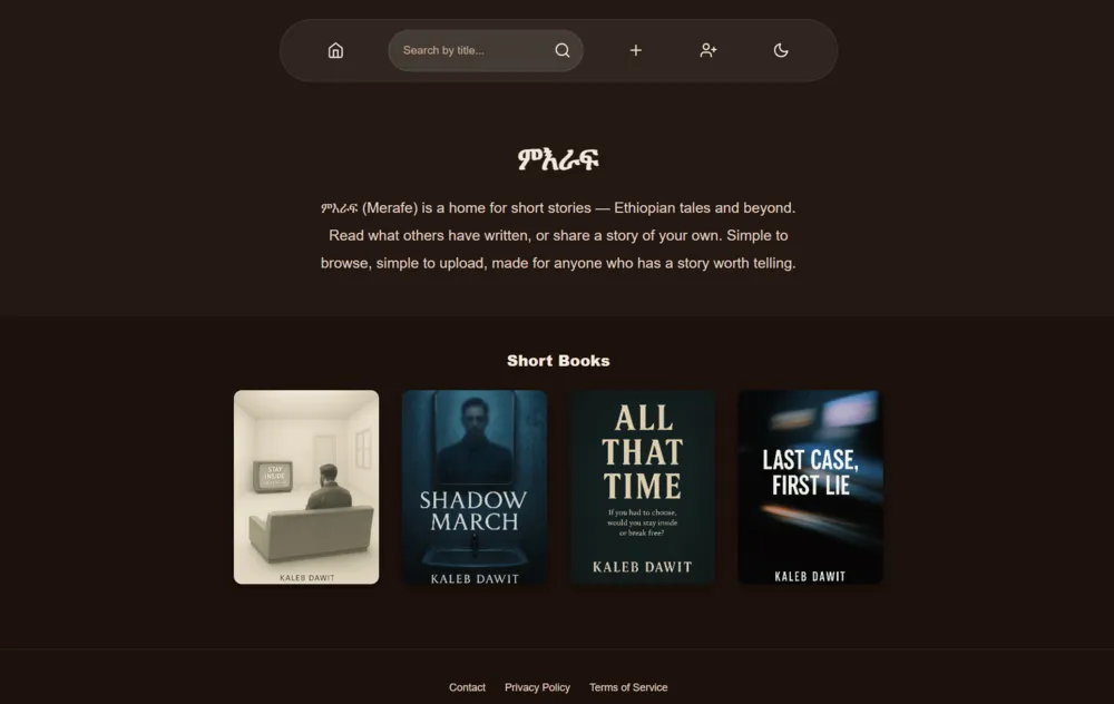 Merafe Stories - dark theme